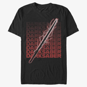 Queens Star Wars: The Mandalorian - Darksaber Text Unisex T-Shirt Black