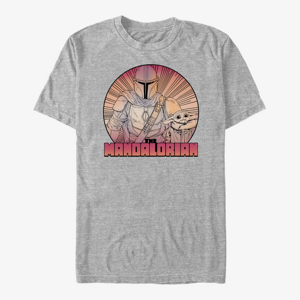 Queens Star Wars: The Mandalorian - Inside the Lines Unisex T-Shirt Heather Grey