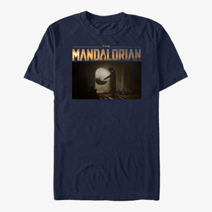 Queens Star Wars: The Mandalorian - Logo Scene Unisex T-Shirt Navy Blue