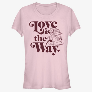 Queens Star Wars: The Mandalorian - Love Is Grogu Women's T-Shirt Light Pink
