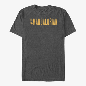 Queens Star Wars: The Mandalorian - Mandalorian Simplistic Logo Unisex T-Shirt Dark Heather Grey