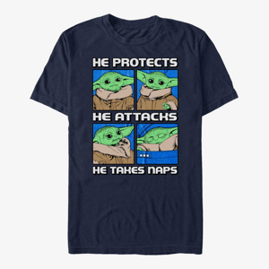 Queens Star Wars: The Mandalorian - Protect Attack Nap Unisex T-Shirt Navy Blue