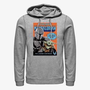 Queens Star Wars: The Mandalorian - Signed Up For Poster Unisex Hoodie Heather Grey
