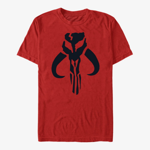 Queens Star Wars: The Mandalorian - Simple Symbol Unisex T-Shirt Red