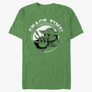 Queens Star Wars: The Mandalorian - Snack Time Unisex T-Shirt Retro Heather Green