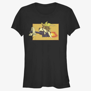 Queens Star Wars: The Mandalorian - Speeder Bike Force Women's T-Shirt Black