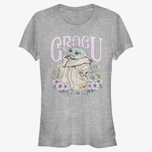 Queens Star Wars: The Mandalorian - Springtime for Grogu Women's T-Shirt Heather Grey