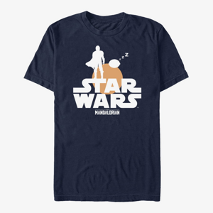 Queens Star Wars: The Mandalorian - Sunset Duo Unisex T-Shirt Navy Blue