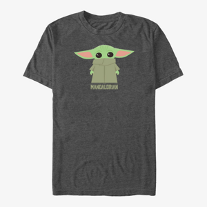 Queens Star Wars: The Mandalorian - The Child Covered Face Unisex T-Shirt Dark Heather Grey