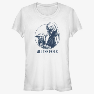 Queens Star Wars: The Mandalorian - The Feels Women's T-Shirt White