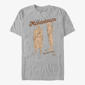 Queens Star Wars: The Mandalorian - The Mandalorian Unisex T-Shirt Heather Grey