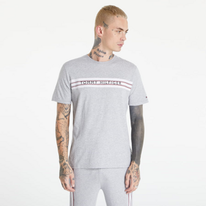 Tričko s krátkym rukávom Tommy Hilfiger Signature Tape Logo T-Shirt melange krémové
