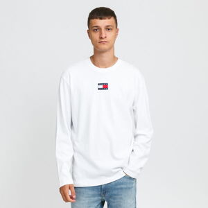 TOMMY JEANS M LS Tommy Badge biele