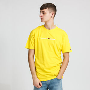 Tričko s krátkym rukávom TOMMY JEANS M Straight Logo Tee žlté
