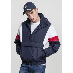 Urban Classics 3 Tone Pull Over Jacket navy/white/fire red - S