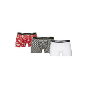 Urban Classics Boxer Shorts 3-Pack hohoho aop+blk/wht+wht - M