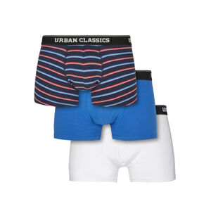 Urban Classics Boxer Shorts 3-Pack neon stripe aop+boxer blue+wht - XXL