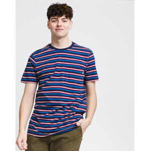 Tričko s krátkym rukávom Urban Classics Fast Stripe Pocket Tee navy / modré / červené
