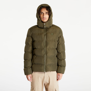 Pánska zimná bunda Urban Classics Hooded Puffer Jacket Dark Olive