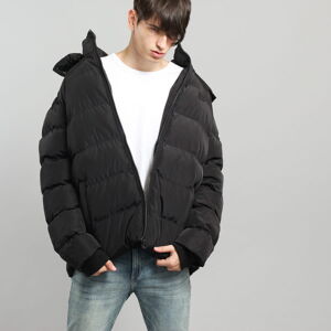 Pánska zimná bunda Urban Classics Hooded Puffer Jacket čierna