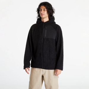 Mikina Urban Classics Hooded Sherpa Zip Jacket Black