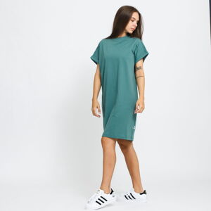 Šaty Urban Classics Ladies Organic Cotton Cut On Sleeve Tee Dress zelené