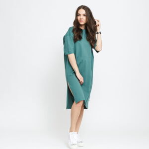 Šaty Urban Classics Ladies Organic Oversized Slit Tee Dress Green