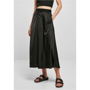 Urban Classics Ladies Satin Midi Skirt black - XXL
