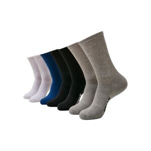 Urban Classics Logo Sport Socks 7-Pack black/white/heathergrey/blue - 43–46