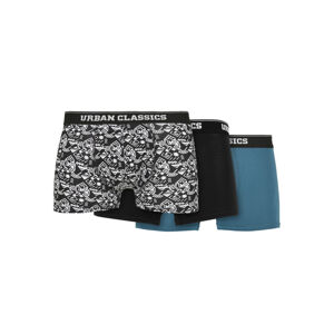 Urban Classics Organic Boxer Shorts 3-Pack detail aop/black/jasper - XL