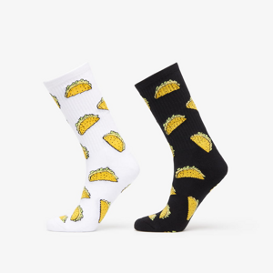 Ponožky Urban Classics Taco Socks 2-Pack White/ Black