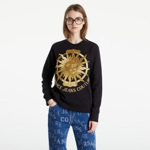 Dámska mikina Versace Jeans Couture Cotton Fleece Sweatshirt Black/ Gold