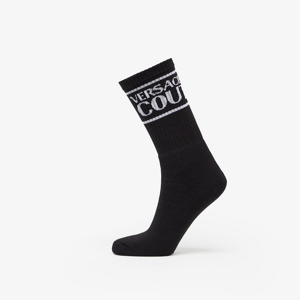 Ponožky Versace Jeans Couture Cotton Striped Logo Socks Black/ White